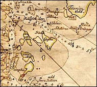 Detalj av sjkortet frn 1717